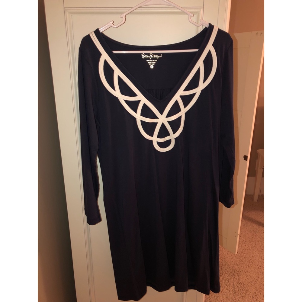 Navy Blue Cotton Lilly Pulitzer Dress